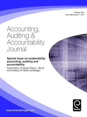 cover image of Accounting, Auditing & Accountability Journal, Volume 23, Issue 7